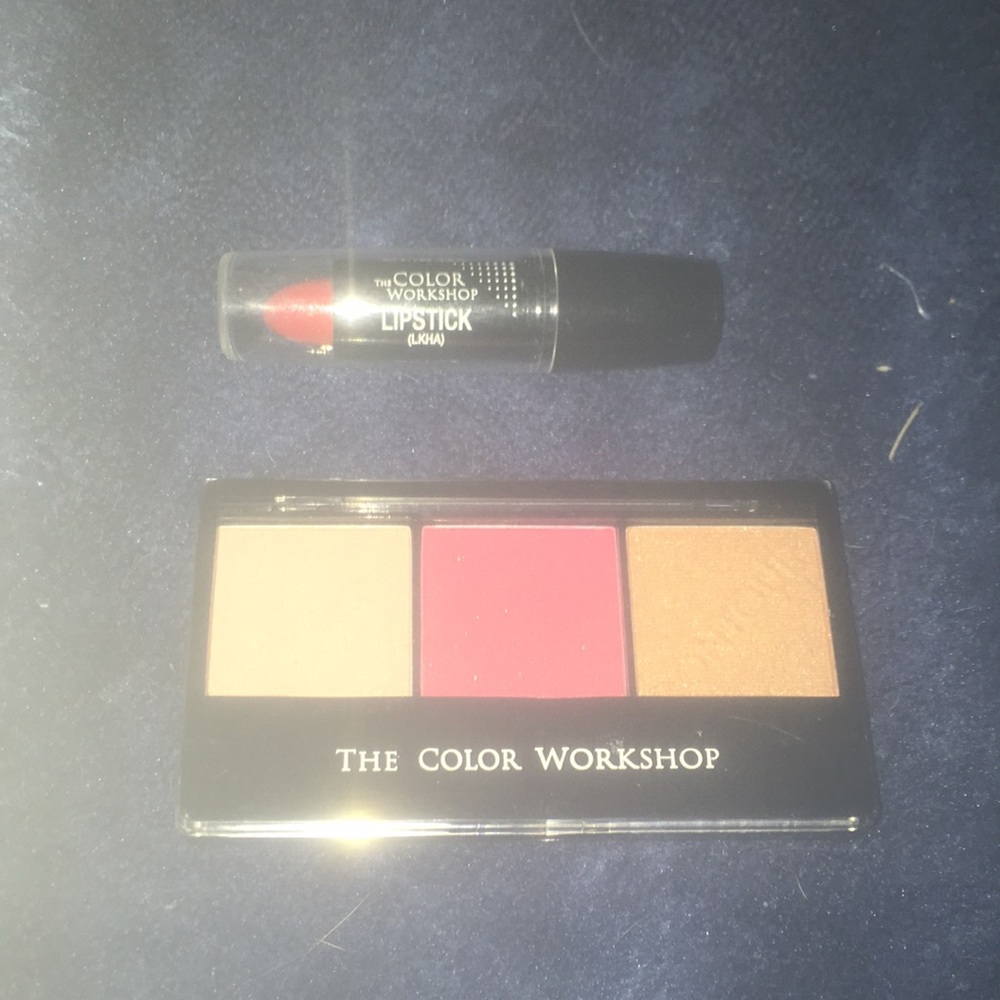 Color workshop lipstick and blush compact
